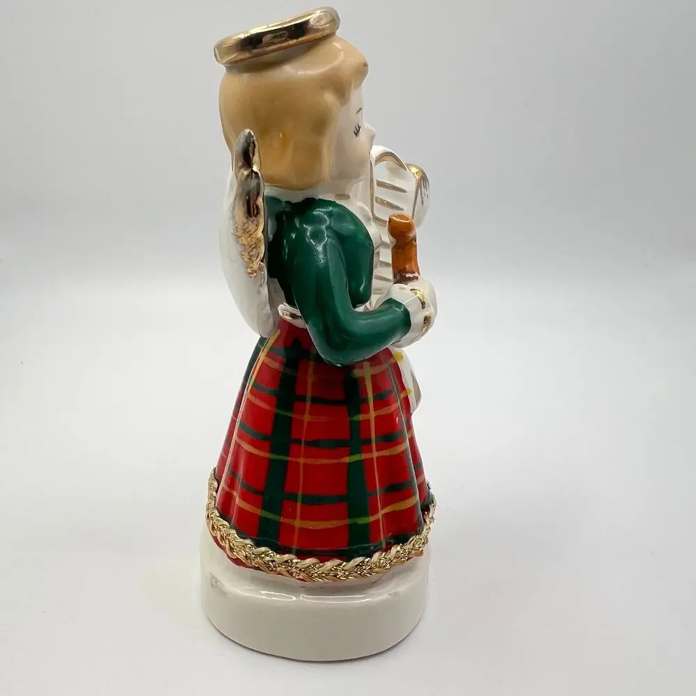Vintage 50s Art Gift Angel Of Scotland Figurine Porcelain Girl 1958 Japan 4.25